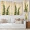 Designart - Fern Plant In Greenbotanical Detail - Tropical Print on Natural Pine Wood